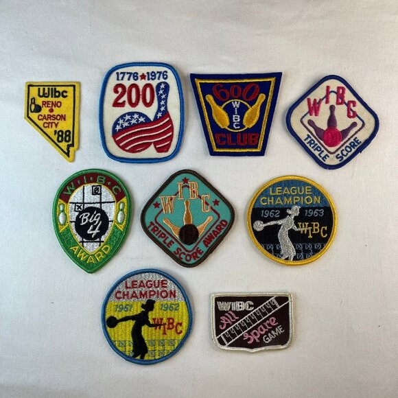 Vintage 1960s to 1980s Lot 9 American Bowling Congress Patches - Picture 1 of 4